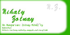 mihaly zolnay business card